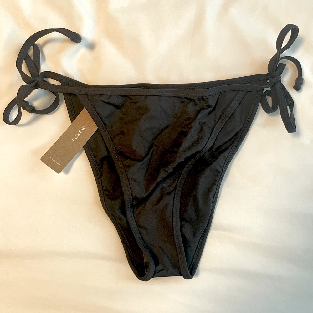 J.Crew Playa Black String Bikini Bottom M - NWT